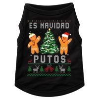Es Navidad Putos Ugly Christmas Sweater Latino Feliz Navidad Doggie Tank