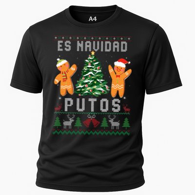 Es Navidad Putos Ugly Christmas Sweater Latino Feliz Navidad Performance Shirt