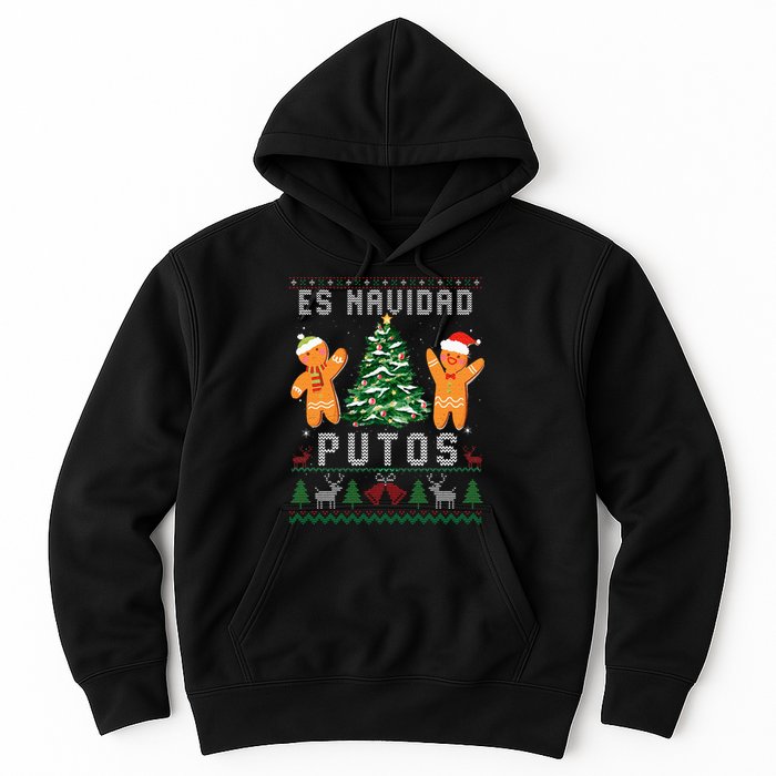 Es Navidad Putos Ugly Christmas Sweater Latino Feliz Navidad Hoodie