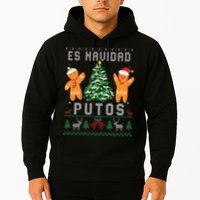 Es Navidad Putos Ugly Christmas Sweater Latino Feliz Navidad Hoodie