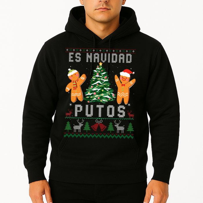 Es Navidad Putos Ugly Christmas Sweater Latino Feliz Navidad Hoodie