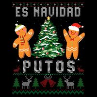 Es Navidad Putos Ugly Christmas Sweater Latino Feliz Navidad Impact Tech Backpack