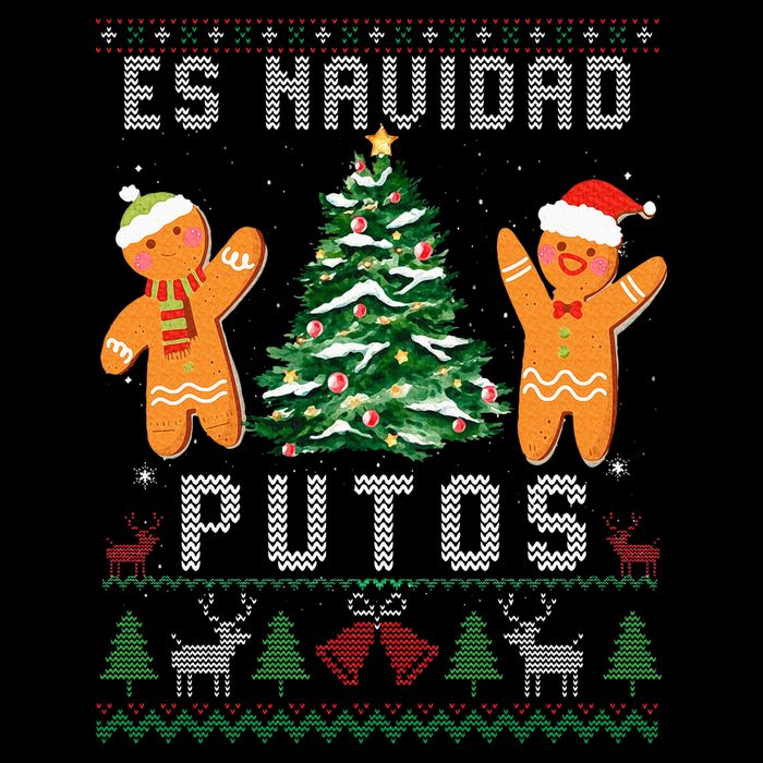 Es Navidad Putos Ugly Christmas Sweater Latino Feliz Navidad Impact Tech Backpack