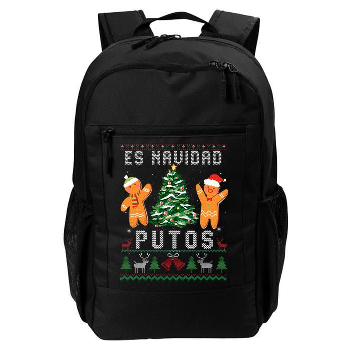 Es Navidad Putos Ugly Christmas Sweater Latino Feliz Navidad Backpack