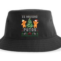 Es Navidad Putos Ugly Christmas Sweater Latino Feliz Navidad Sustainable Bucket Hat