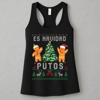 Es Navidad Putos Ugly Christmas Sweater Latino Feliz Navidad Womens Tank Top