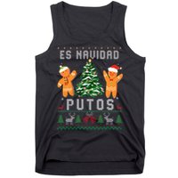 Es Navidad Putos Ugly Christmas Sweater Latino Feliz Navidad Tank Top