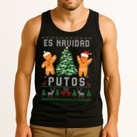 Es Navidad Putos Ugly Christmas Sweater Latino Feliz Navidad Tank Top