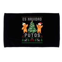 Es Navidad Putos Ugly Christmas Sweater Latino Feliz Navidad Microfiber Hand Towel