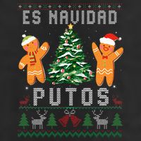 Es Navidad Putos Ugly Christmas Sweater Latino Feliz Navidad Microfiber Hand Towel