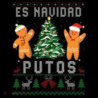 Es Navidad Putos Ugly Christmas Sweater Latino Feliz Navidad Short Acrylic Beanie