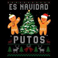 Es Navidad Putos Ugly Christmas Sweater Latino Feliz Navidad Wool Snapback Cap