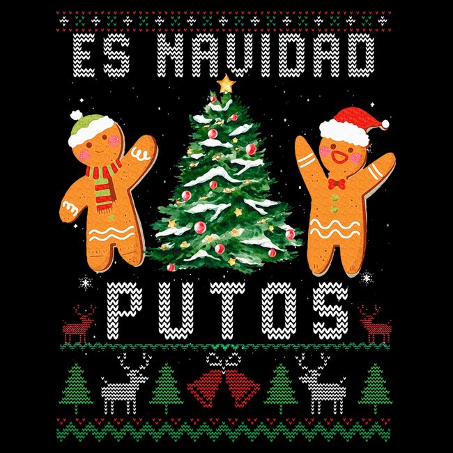 Es Navidad Putos Ugly Christmas Sweater Latino Feliz Navidad Wool Snapback Cap