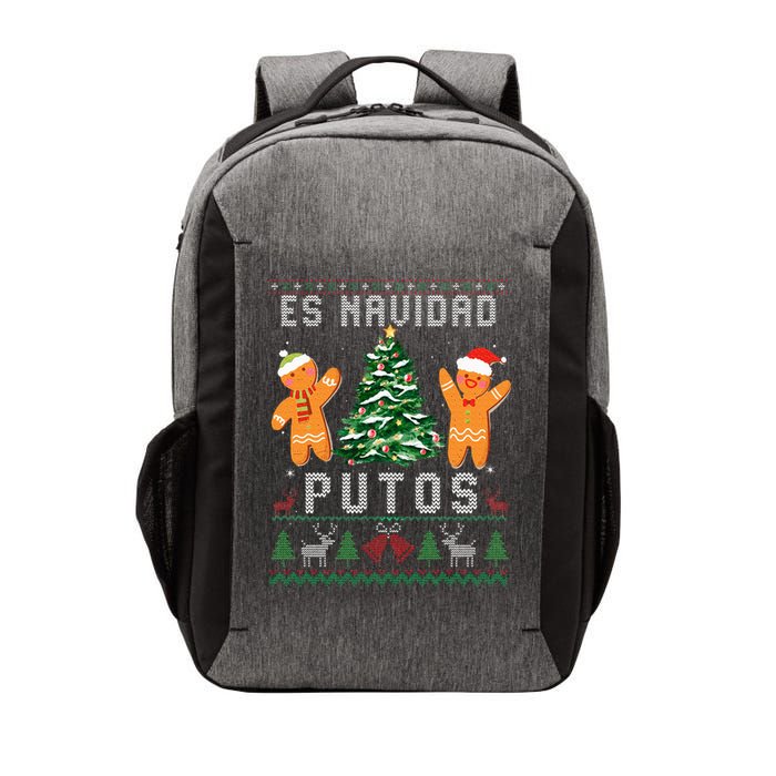 Es Navidad Putos Ugly Christmas Sweater Latino Feliz Navidad Vector Backpack