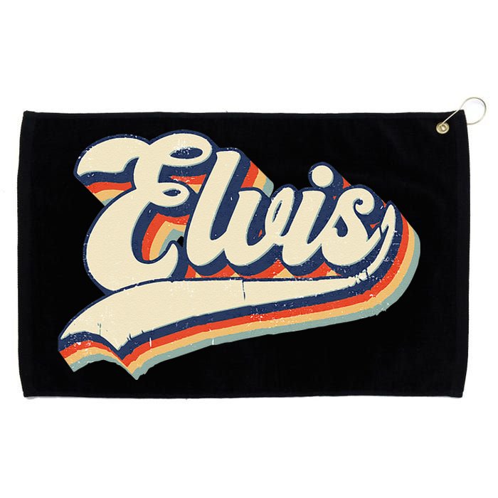 Elvis Name Personalized Vintage Retro Gift Grommeted Golf Towel