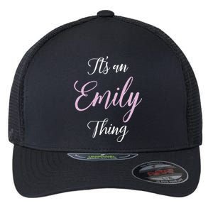 Emily Name Personalized Women Girl Black Cute Gift Her Flexfit Unipanel Trucker Cap