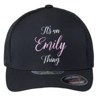 Emily Name Personalized Women Girl Black Cute Gift Her Flexfit Unipanel Trucker Cap