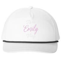 Emily Name Personalized Women Girl Black Cute Gift Her Snapback Five-Panel Rope Hat