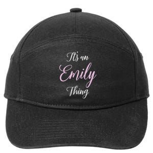 Emily Name Personalized Women Girl Black Cute Gift Her 7-Panel Snapback Hat