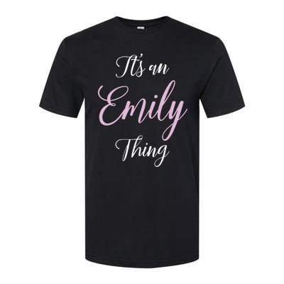 Emily Name Personalized Women Girl Black Cute Gift Her Softstyle® CVC T-Shirt