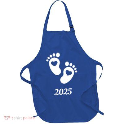 Expecting New Pregnancy Reveal Announcet Gift Full-Length Apron With Pockets