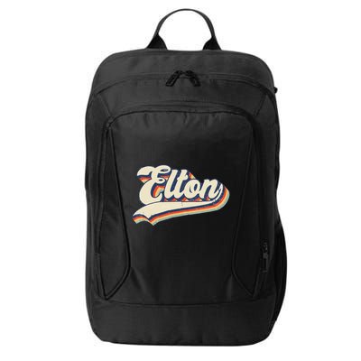 Elton Name Personalized Vintage Gift City Backpack