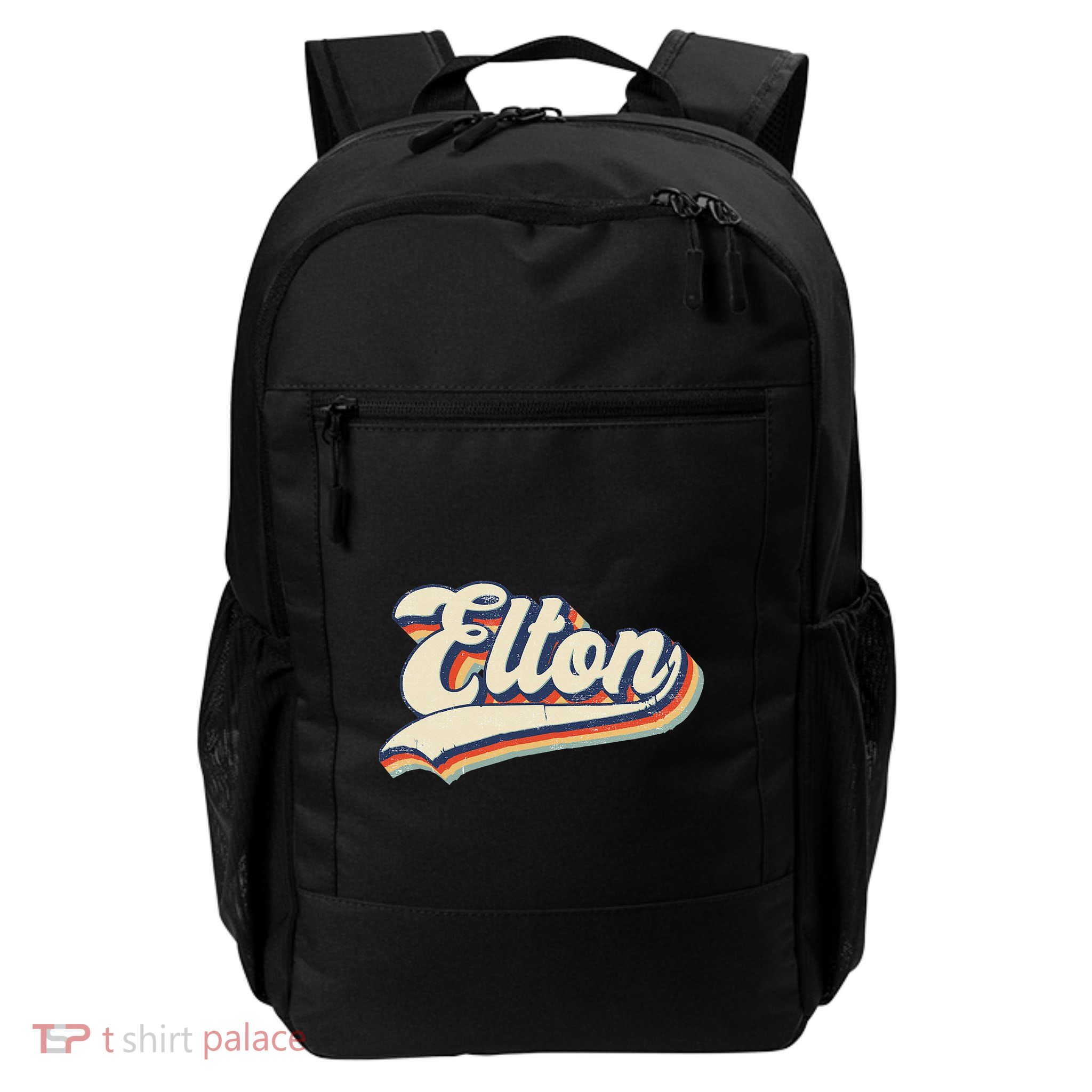 Elton Name Personalized Vintage Gift Backpack