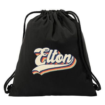 Elton Name Personalized Vintage Gift Drawstring Bag