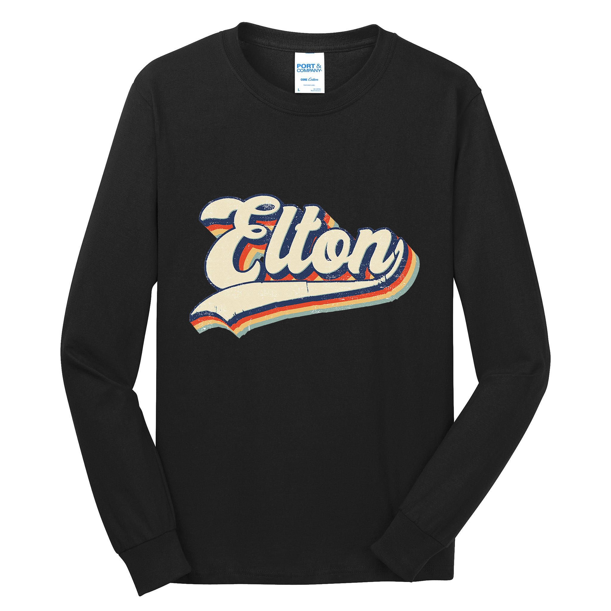 Elton Name Personalized Vintage Gift Tall Long Sleeve T-Shirt