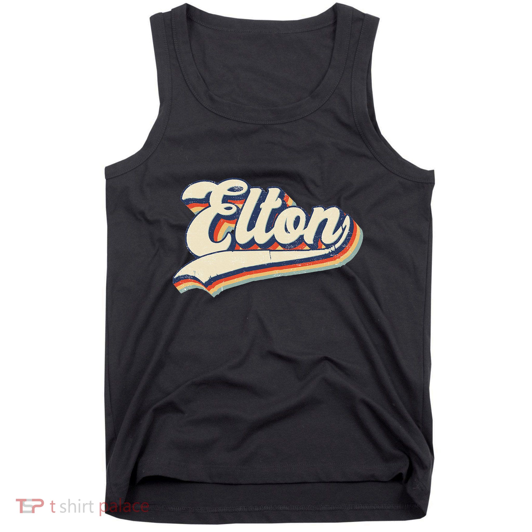 Elton Name Personalized Vintage Gift Tank Top