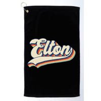 Elton Name Personalized Vintage Gift Golf Towel