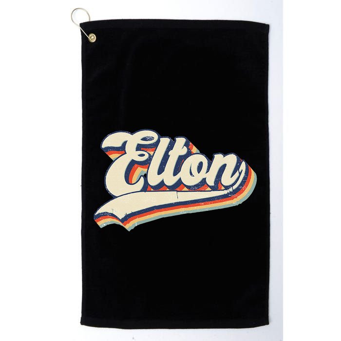 Elton Name Personalized Vintage Gift Golf Towel