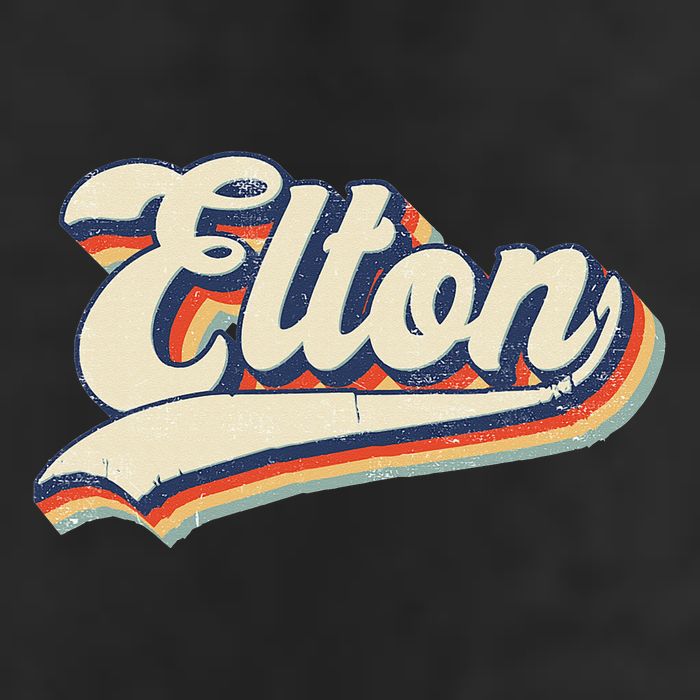Elton Name Personalized Vintage Gift Golf Towel