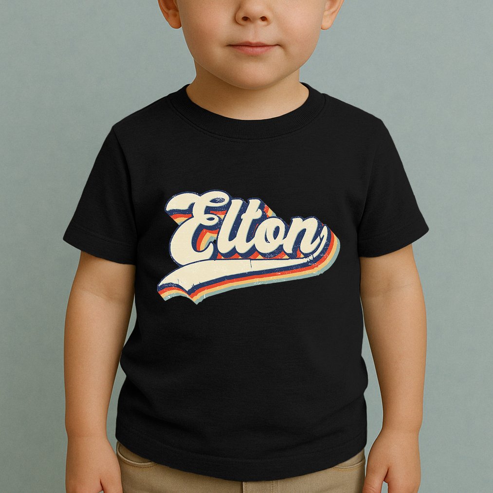 Elton Name Personalized Vintage Gift Toddler T-Shirt