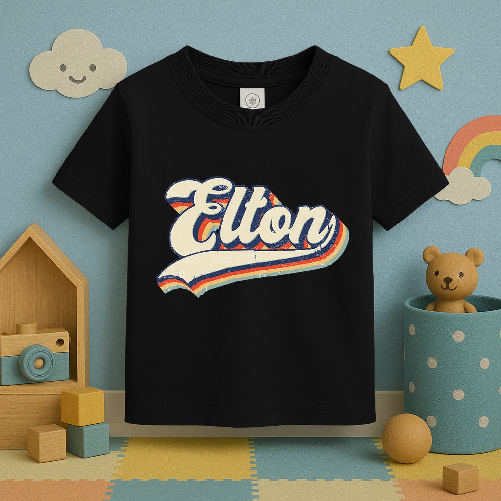 Elton Name Personalized Vintage Gift Toddler T-Shirt