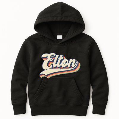 Elton Name Personalized Vintage Gift Kids Hoodie