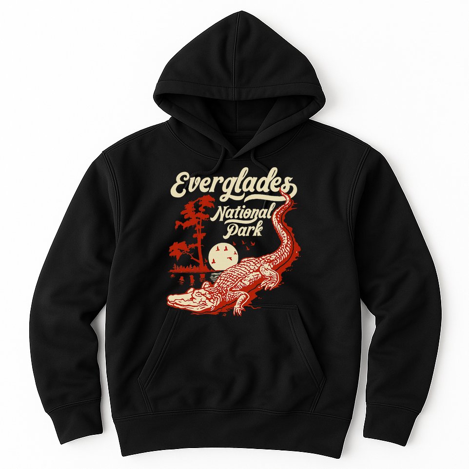 Everglades National Park Vintage Crocodile Alligator Florida Hoodie