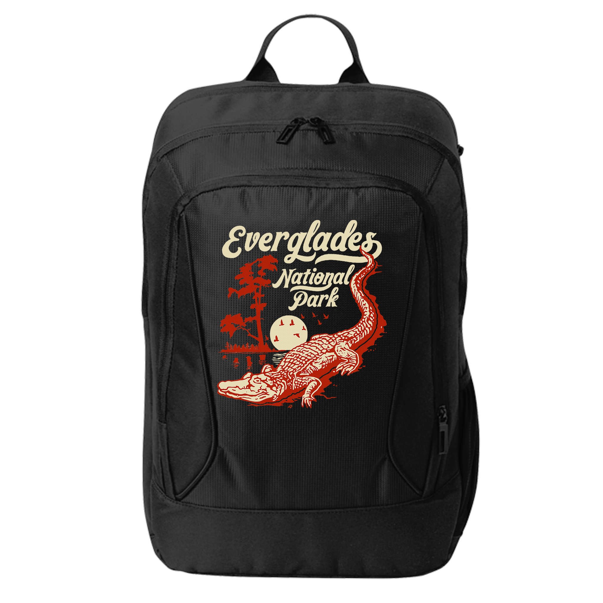 Everglades National Park Vintage Crocodile Alligator Florida City Backpack