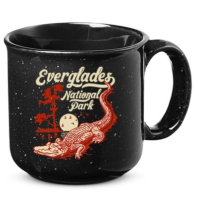 Everglades National Park Vintage Crocodile Alligator Florida 15oz Campfire Ceramic Mug