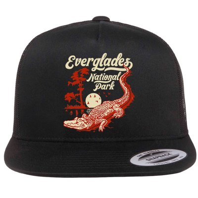 Everglades National Park Vintage Crocodile Alligator Florida Flatbill Hat