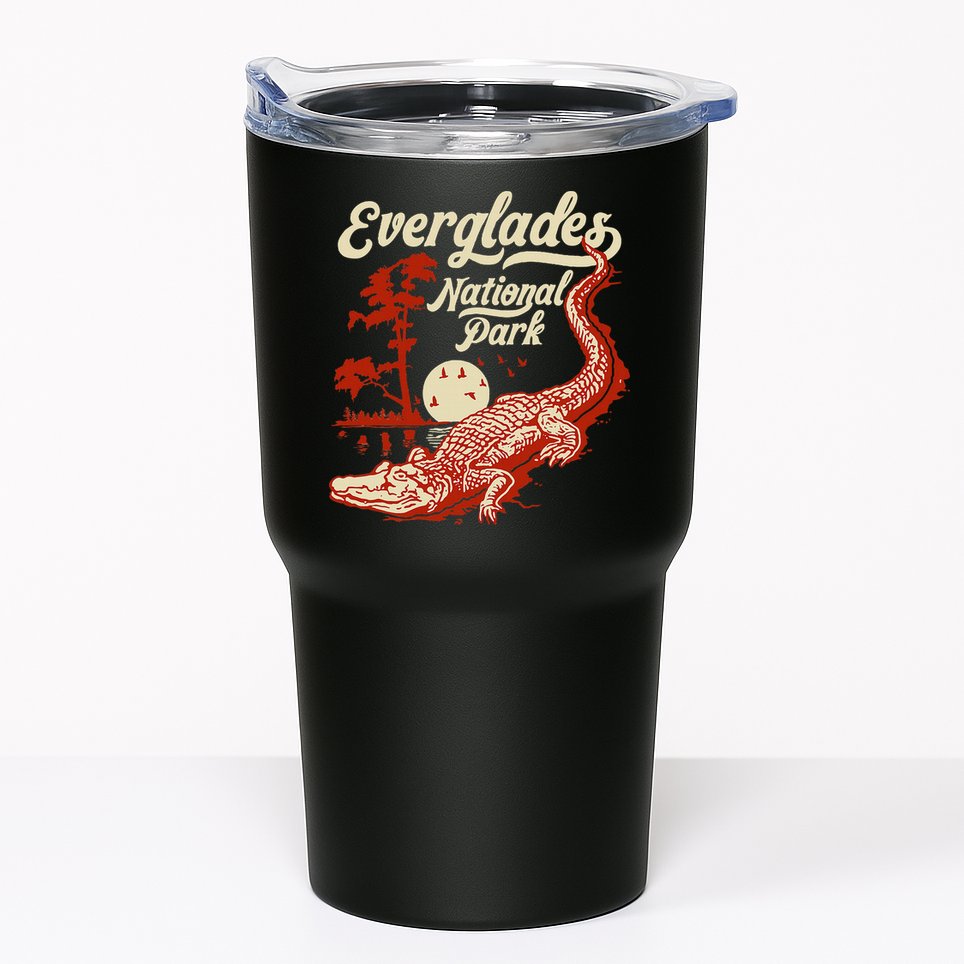 Everglades National Park Vintage Crocodile Alligator Florida Tumbler