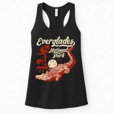Everglades National Park Vintage Crocodile Alligator Florida Womens Tank Top