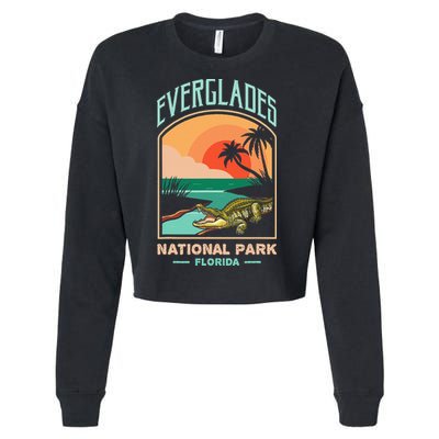 Everglades National Park US Crocodile Florida Alligators Cropped Pullover Crew