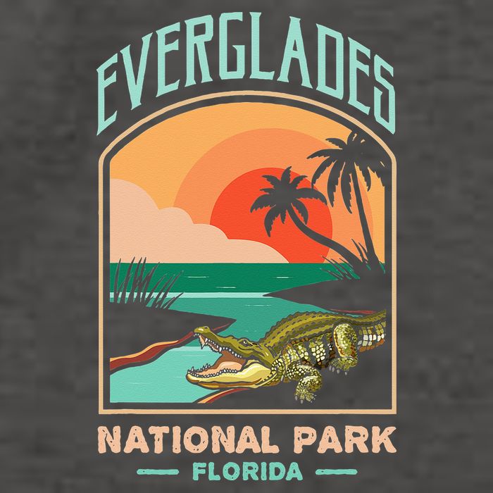 Everglades National Park US Crocodile Florida Alligators Vector Backpack