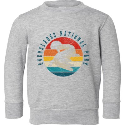Everglades National Park Florida Vintage Alligator Crocodile Toddler Sweatshirt