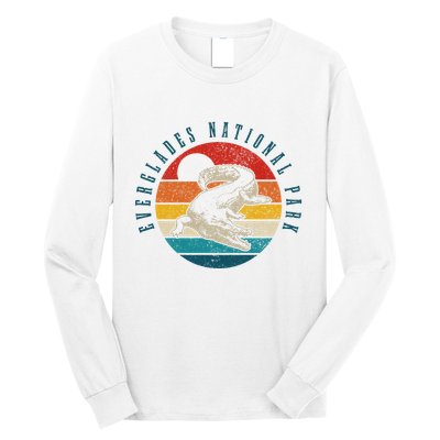 Everglades National Park Florida Vintage Alligator Crocodile Long Sleeve Shirt