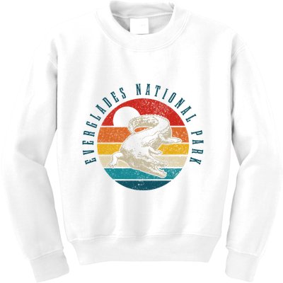 Everglades National Park Florida Vintage Alligator Crocodile Kids Sweatshirt