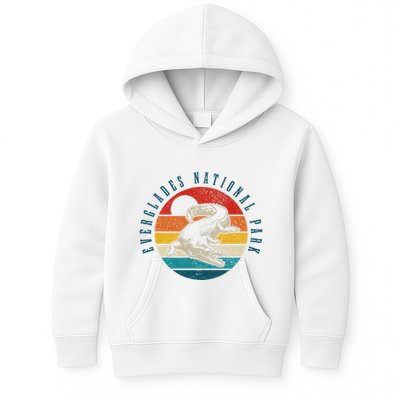 Everglades National Park Florida Vintage Alligator Crocodile Kids Hoodie