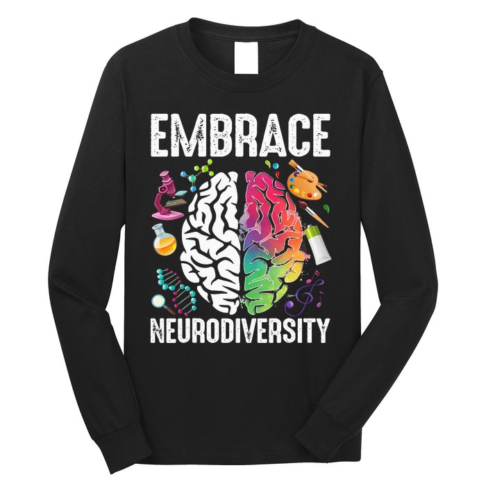 Embrace Neurodiversity puzzle ASD Awareness Long Sleeve Shirt