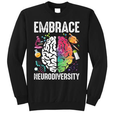 Embrace Neurodiversity puzzle ASD Awareness Tall Sweatshirt